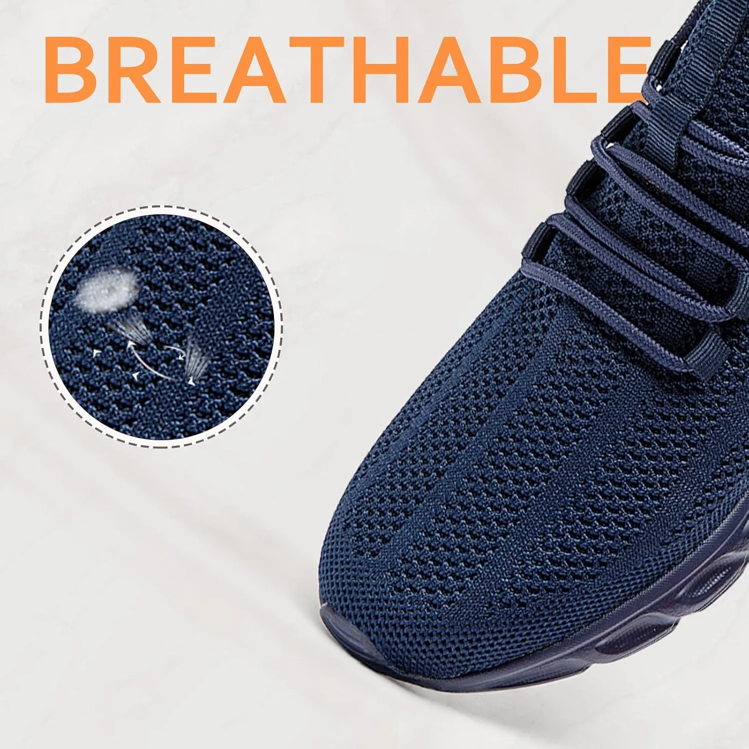 Oltyutc Mens Gym Running Shoes Slip-On Tennis Shoes Non Slip Breathable Workout Sneakers for Walking Jogging