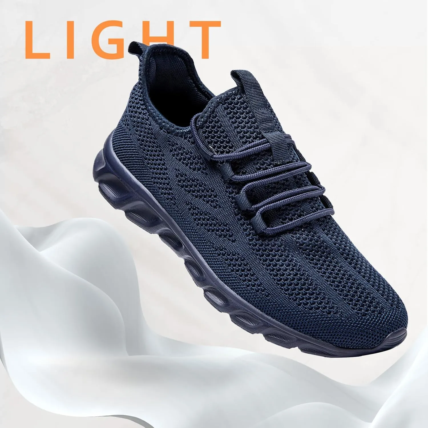 Oltyutc Mens Gym Running Shoes Slip-On Tennis Shoes Non Slip Breathable Workout Sneakers for Walking Jogging