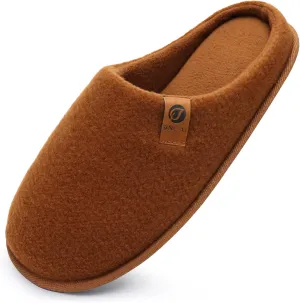 ONCAI Mens Cozy Memory Foam Scuff Slippers Slip On Warm House Shoes Indoor/Outdoor with Best Arch Support