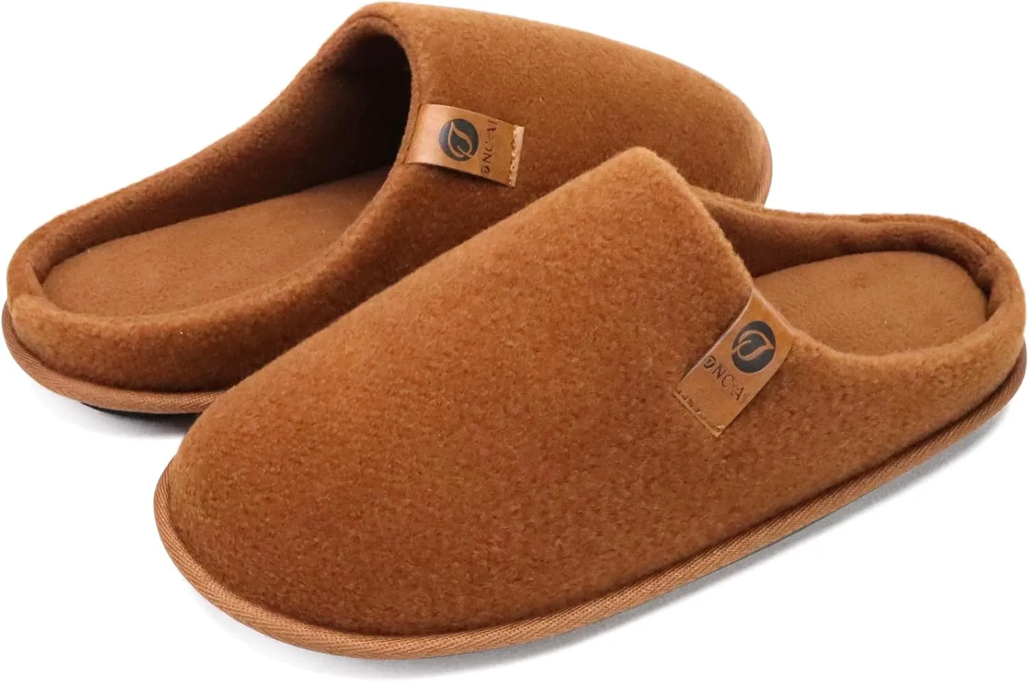 ONCAI Mens Cozy Memory Foam Scuff Slippers Slip On Warm House Shoes Indoor/Outdoor with Best Arch Support