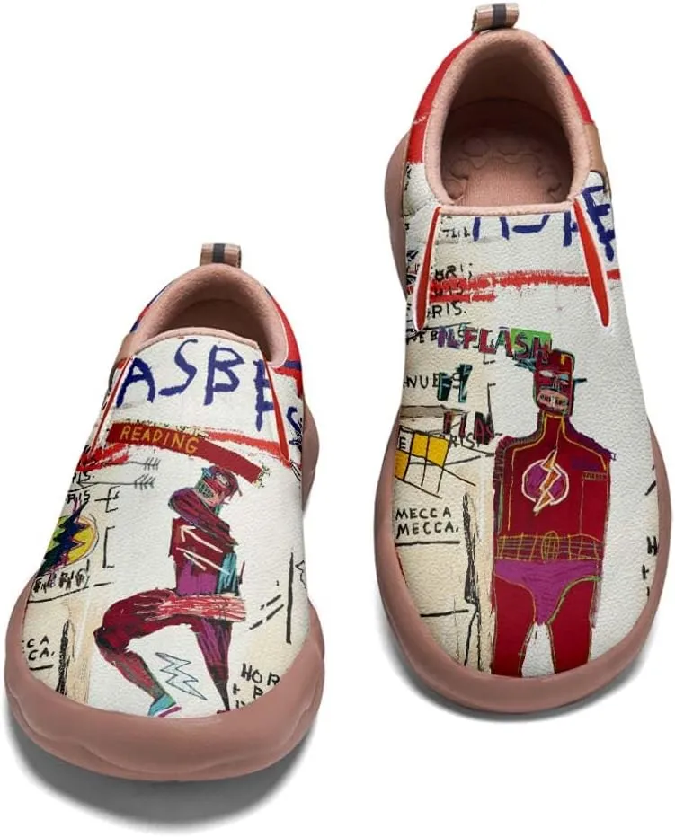 Onehorse Women's Graffiti Painted Shoes Walking Travel Casual Loafers Lightweight Comfort Slip-On Fashion Sneakers