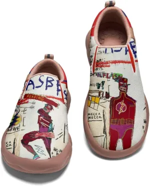Onehorse Women's Graffiti Painted Shoes Walking Travel Casual Loafers Lightweight Comfort Slip-On Fashion Sneakers