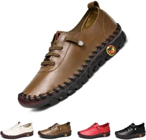 Ortho Leather Soft Leather 4D Pain ReliefShoes Womens Non-Slip Handmade Cowhide Casual Loafers Mom Comfort Shoes