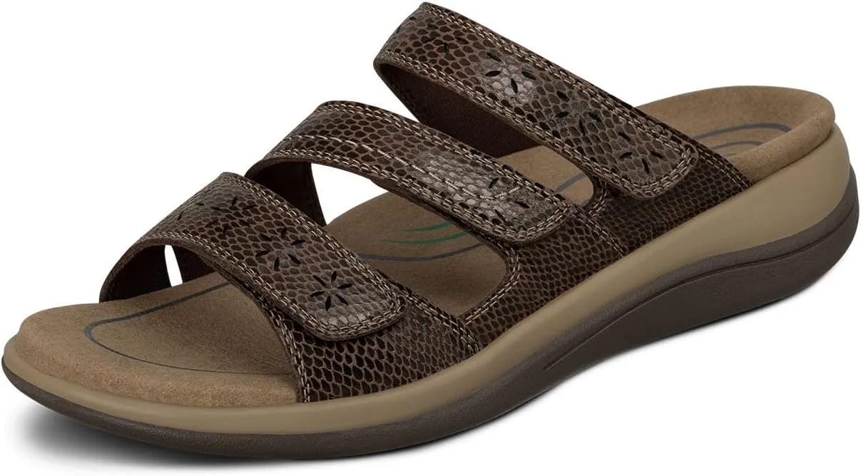 Orthofeet Women's Orthopedic Stretchable Slide Sahara Sandals
