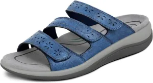 Orthofeet Women's Orthopedic Stretchable Slide Sahara Sandals