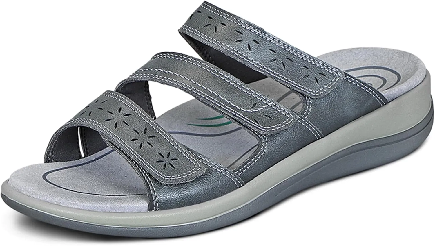 Orthofeet Women's Orthopedic Stretchable Slide Sahara Sandals