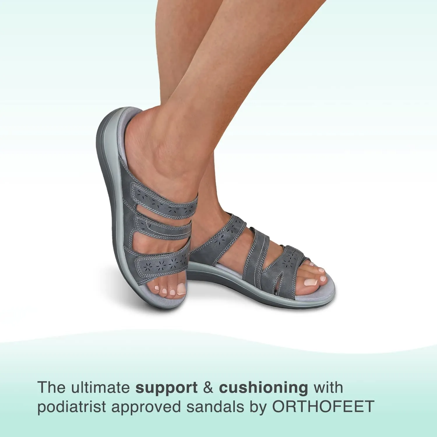 Orthofeet Women's Orthopedic Stretchable Slide Sahara Sandals