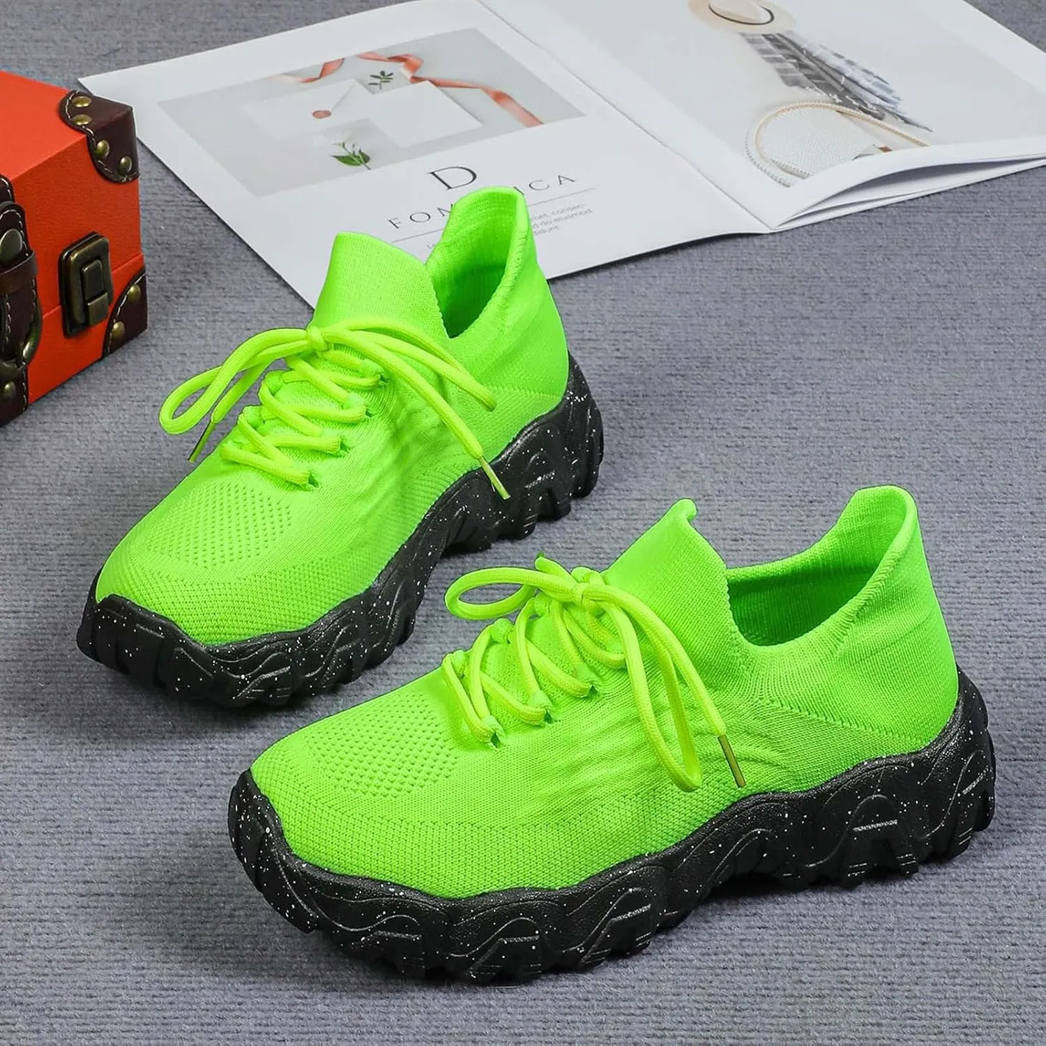 Orthopedic Shoes for Women Woven Breathable Soft Sole Slip on Walking Shoes with Arch Support Daily Commuting Shoes
