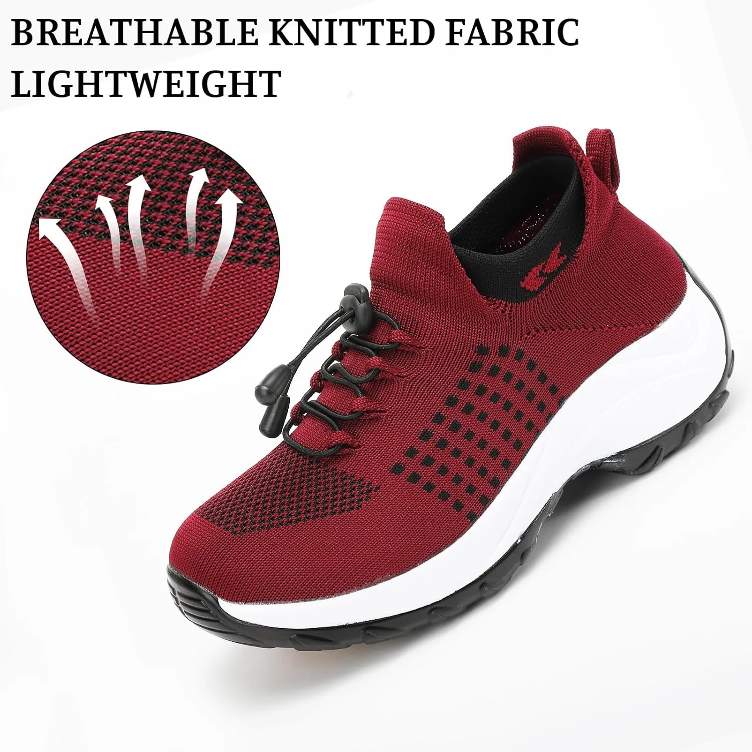 Orthopedic Sneakers for Women Men Comfort Wear Orthowear Shoes Walking Slip on Trainers Breathable Arch Support Shoes Ladies Nursing Work Mesh Shoe Running Jogging Sneaker Plantar Fasciitis Unisex