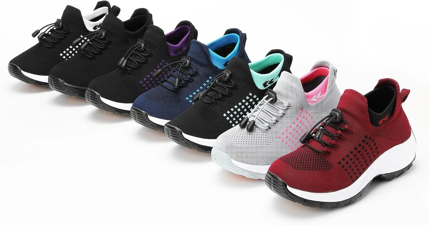 Orthopedic Sneakers for Women Men Comfort Wear Orthowear Shoes Walking Slip on Trainers Breathable Arch Support Shoes Ladies Nursing Work Mesh Shoe Running Jogging Sneaker Plantar Fasciitis Unisex