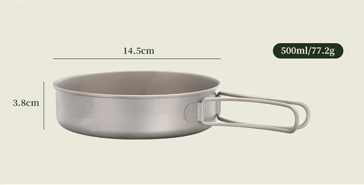 Outdoor Pure Titanium Camping Cup Lightweight Portable Tableware