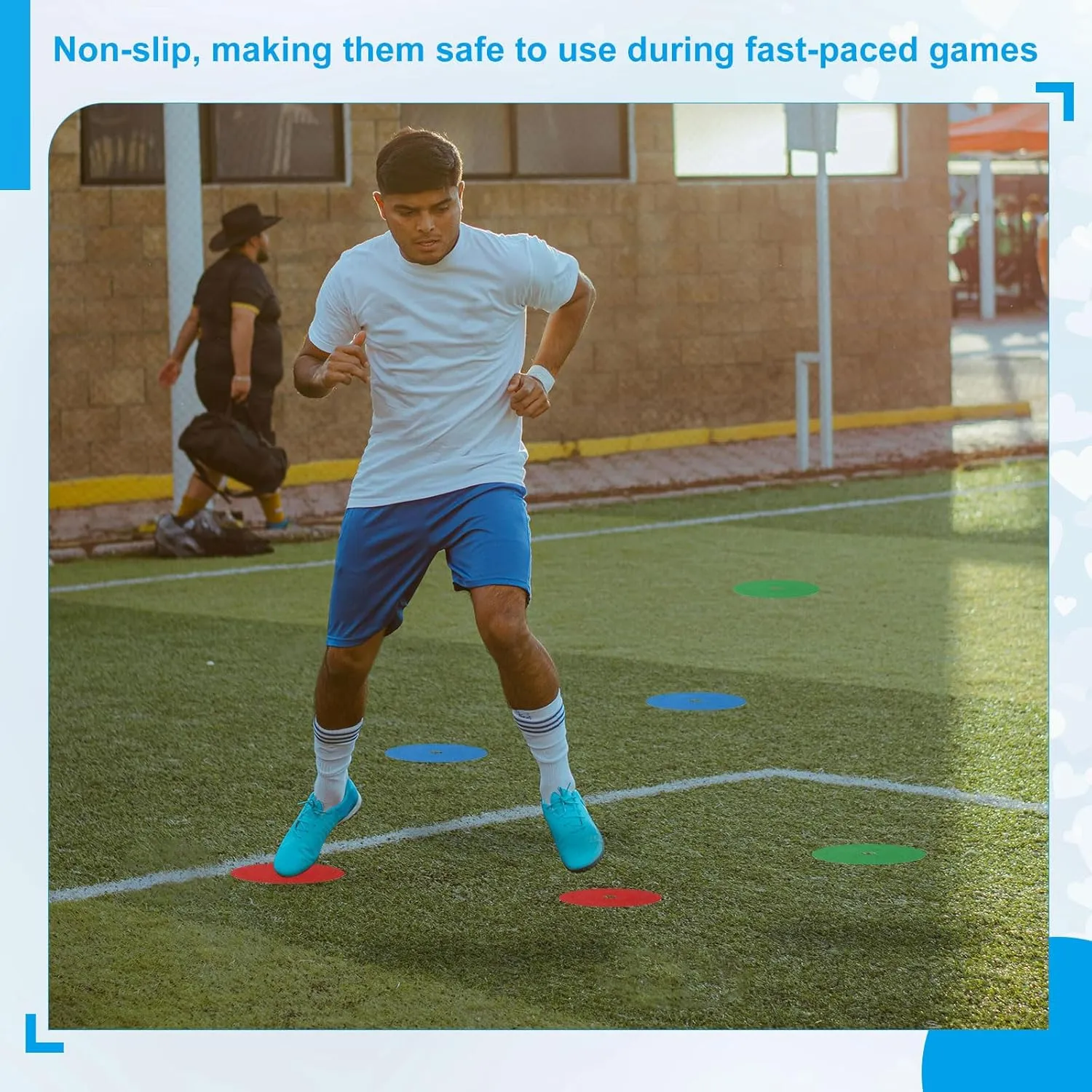 PATIKIL Flat Cones,Spot Markers Small Flat Soccer Training Cone for Football Basketball Agility Practice Sports Training Equipment