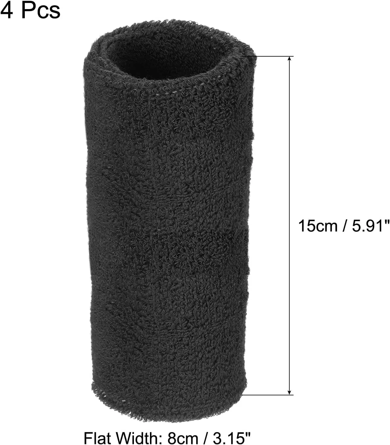 PATIKIL Sport Wristbands Cotton Terry Cloth Absorbent Sweatbands for Tennis Basketball Working Out Athletic Running