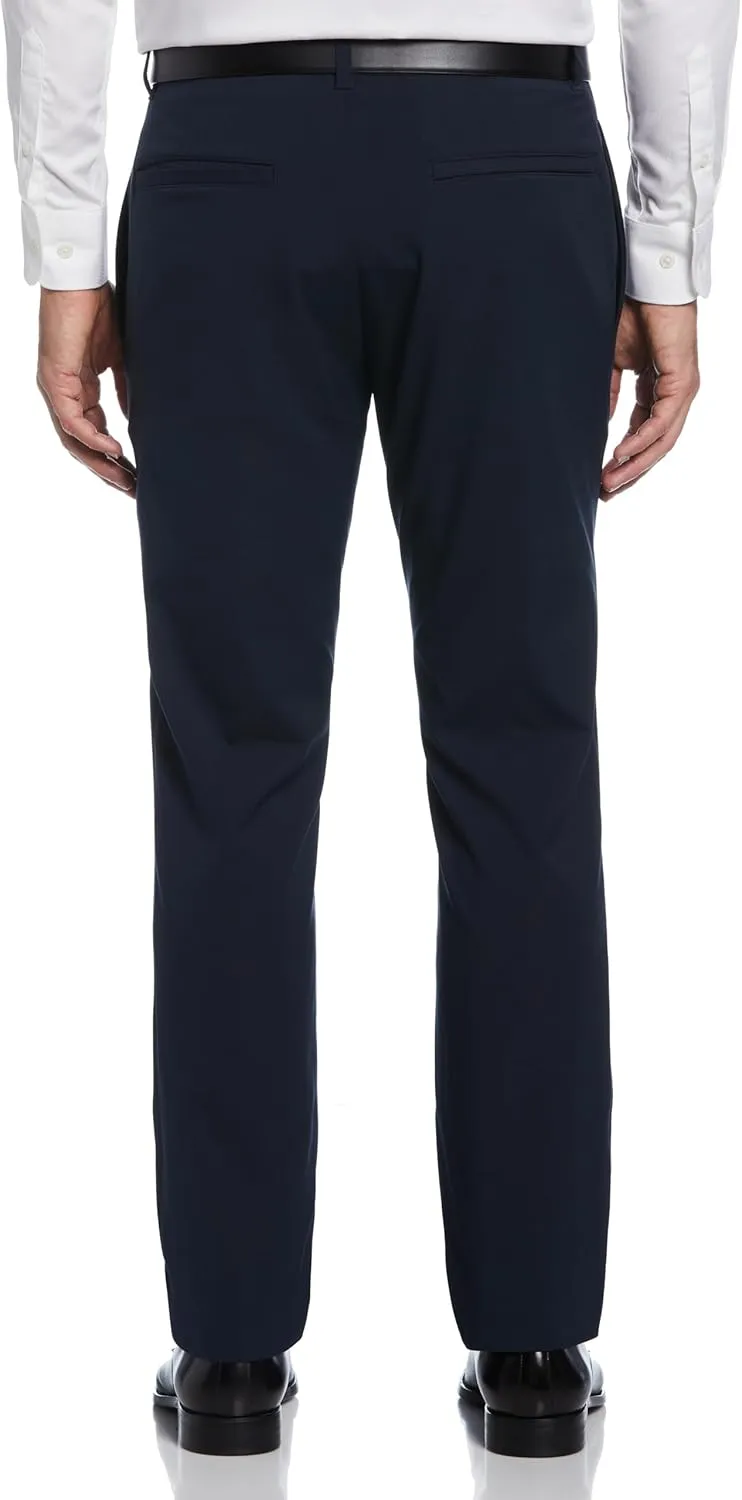 Perry Ellis Portfolio Slim Fit Men's Dress Pants, Flat Front, Stretch Fabric, Soft and Durable Slacks for Men