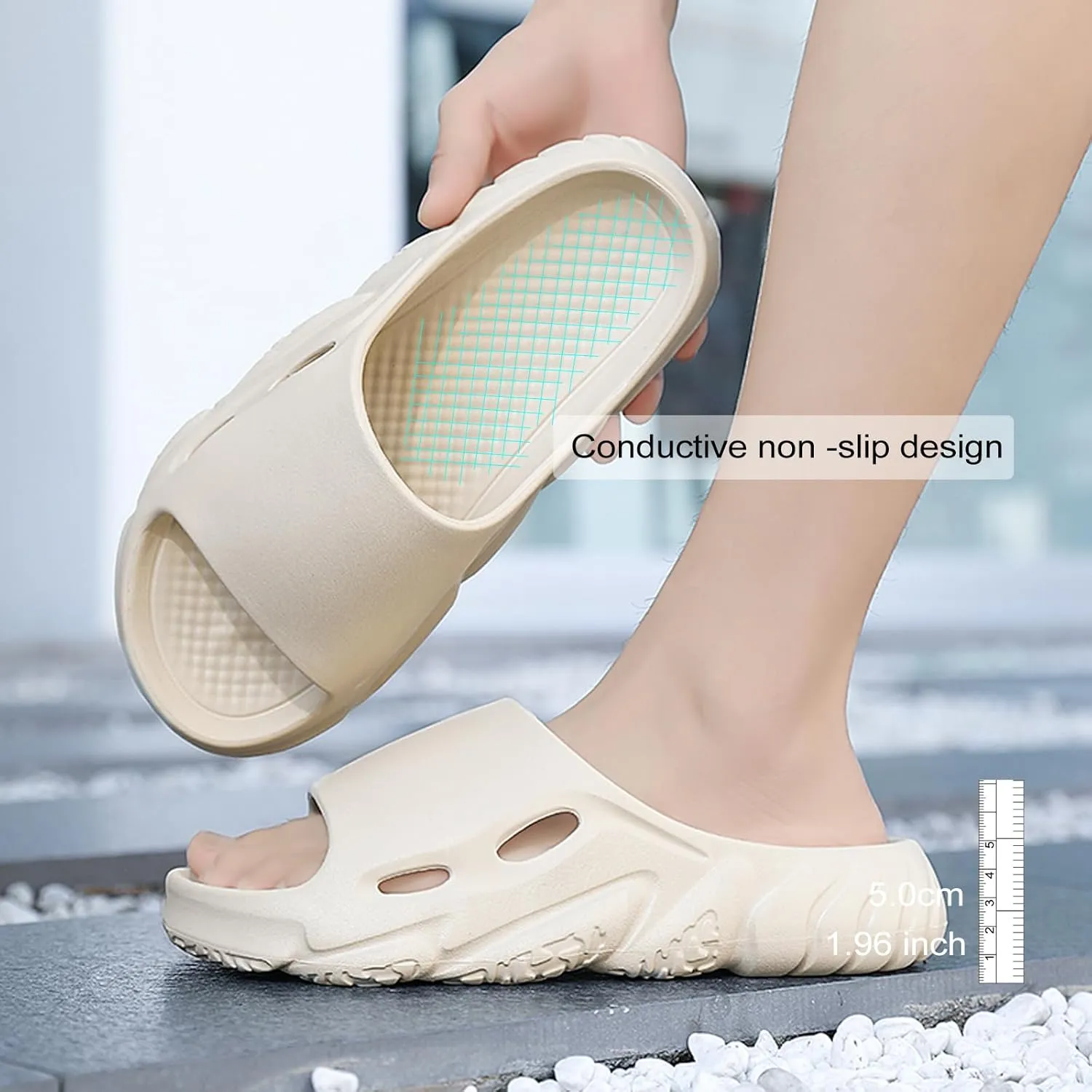 Pillow Slippers for Women and Men,Cloud Slippers Shower Shoes women Non-Slip Soft Thick Sole Home House Cloud Cushion comfy slippers for women