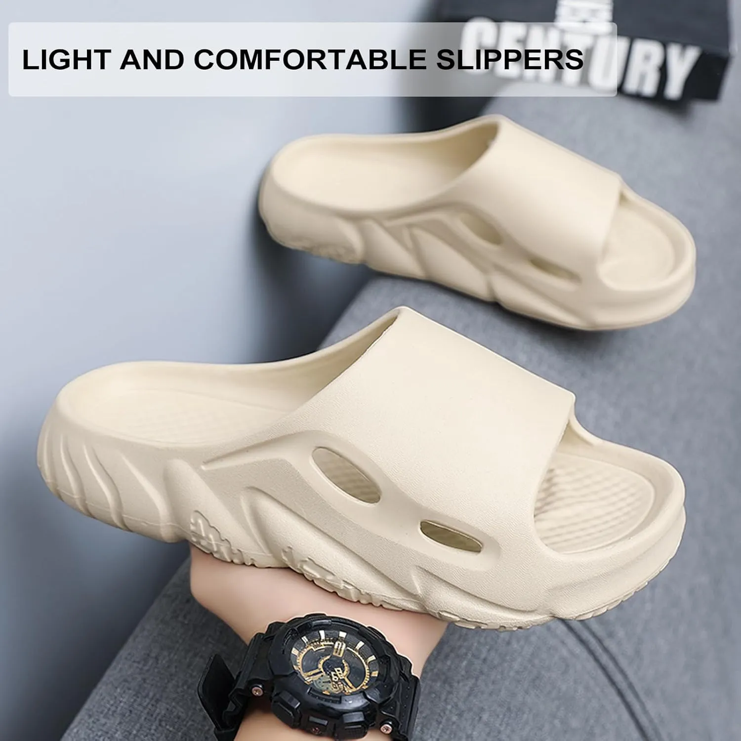 Pillow Slippers for Women and Men,Cloud Slippers Shower Shoes women Non-Slip Soft Thick Sole Home House Cloud Cushion comfy slippers for women