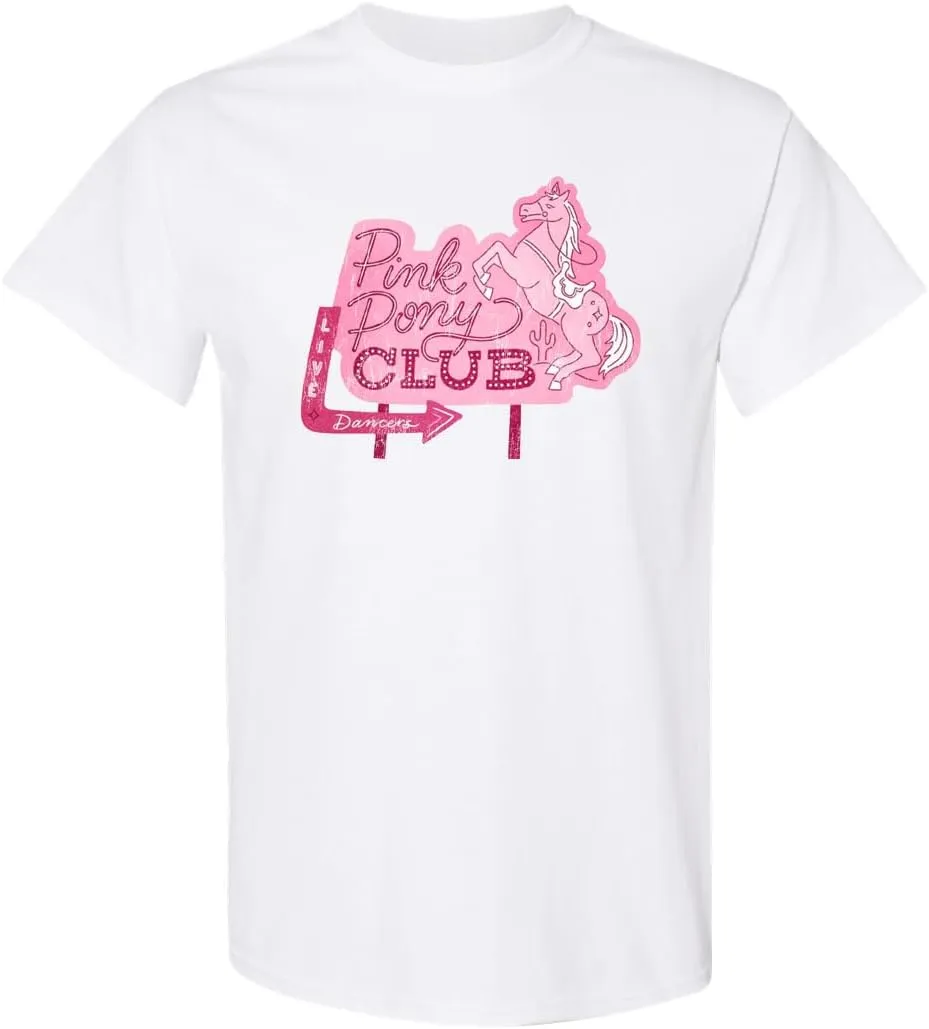 Pink Pony Club Sign T-Shirt | Trendy Cute Hot Graphic Pop Girly Concert Festival | Premium Tee Shirt
