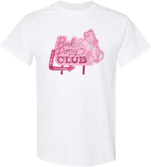Pink Pony Club Sign T-Shirt | Trendy Cute Hot Graphic Pop Girly Concert Festival | Premium Tee Shirt