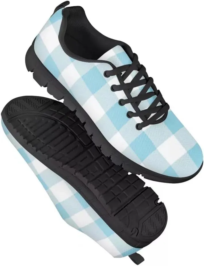 PinUp Angel Women's Buffalo Plaid Walking Shoes Slip on Lightweight Tennis Shoes Sneakers