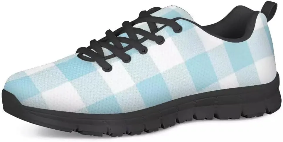 PinUp Angel Women's Buffalo Plaid Walking Shoes Slip on Lightweight Tennis Shoes Sneakers