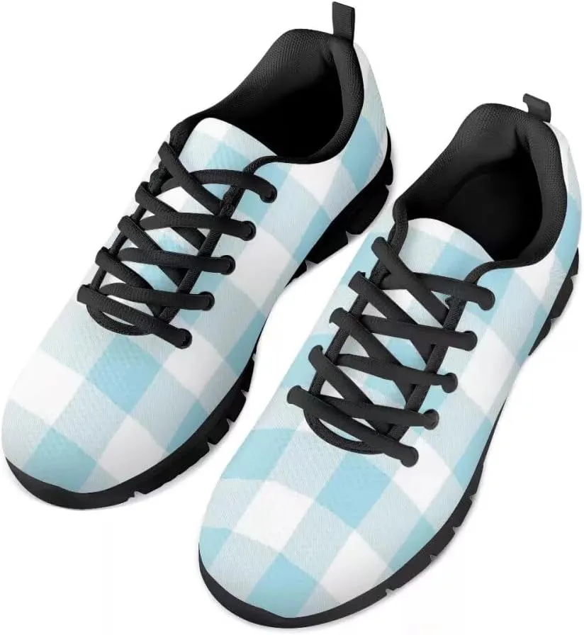 PinUp Angel Women's Buffalo Plaid Walking Shoes Slip on Lightweight Tennis Shoes Sneakers