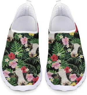 POLERO Sunflower Slip On Shoes for Women Butterfly Walking Shoes Lightweight Water Shoes Casual Sports Mesh Shoes