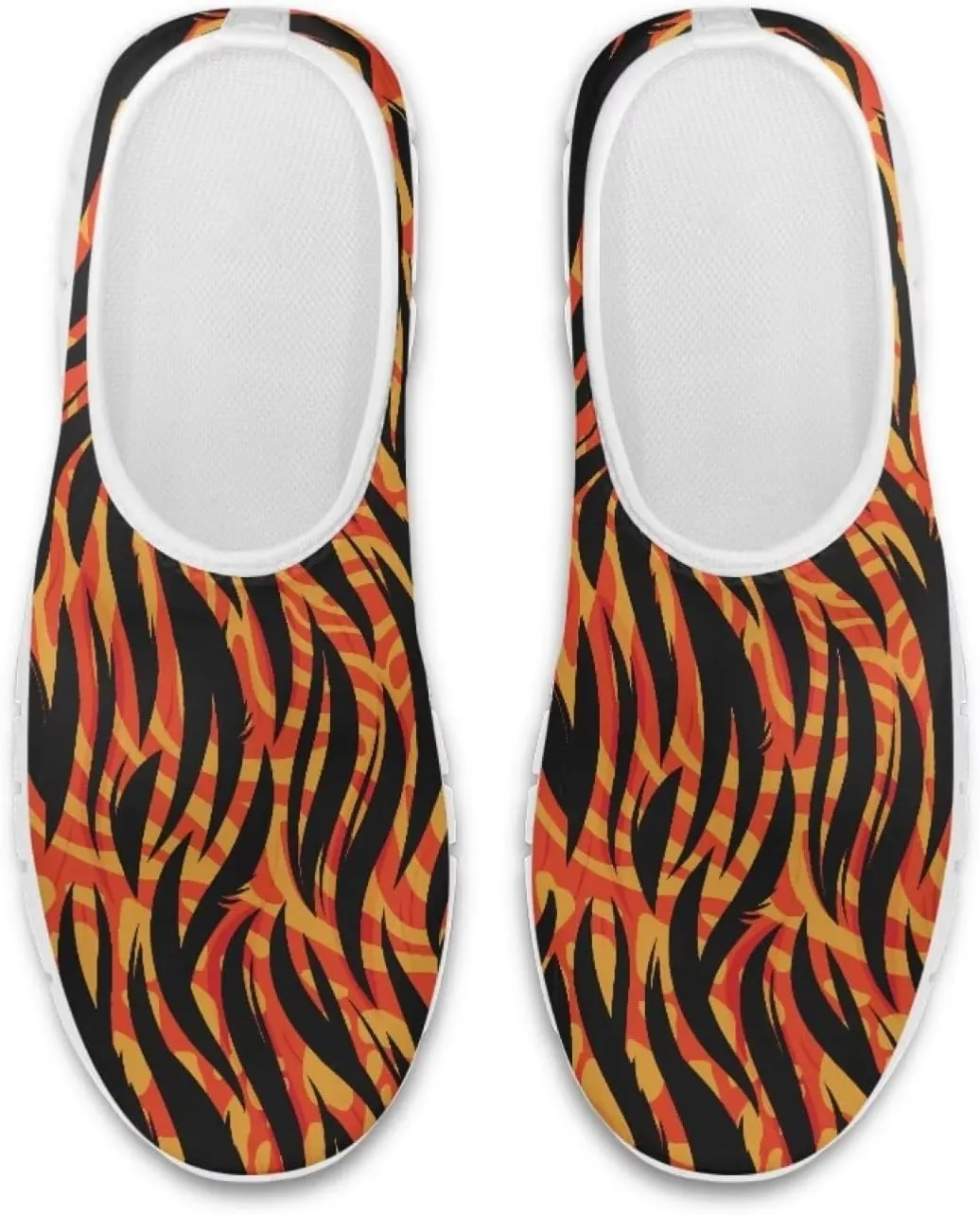 Pop Leopard Print Slip on Shoes Women Low Top Casual Mesh Shoes with Arch Support Insole Business Work Outdoor Sneaker