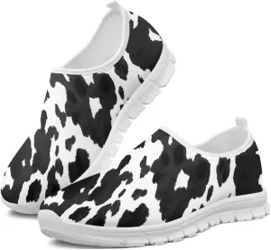 Pop Leopard Print Slip on Shoes Women Low Top Casual Mesh Shoes with Arch Support Insole Business Work Outdoor Sneaker