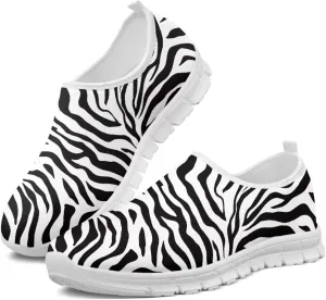 Pop Leopard Print Slip on Shoes Women Low Top Casual Mesh Shoes with Arch Support Insole Business Work Outdoor Sneaker