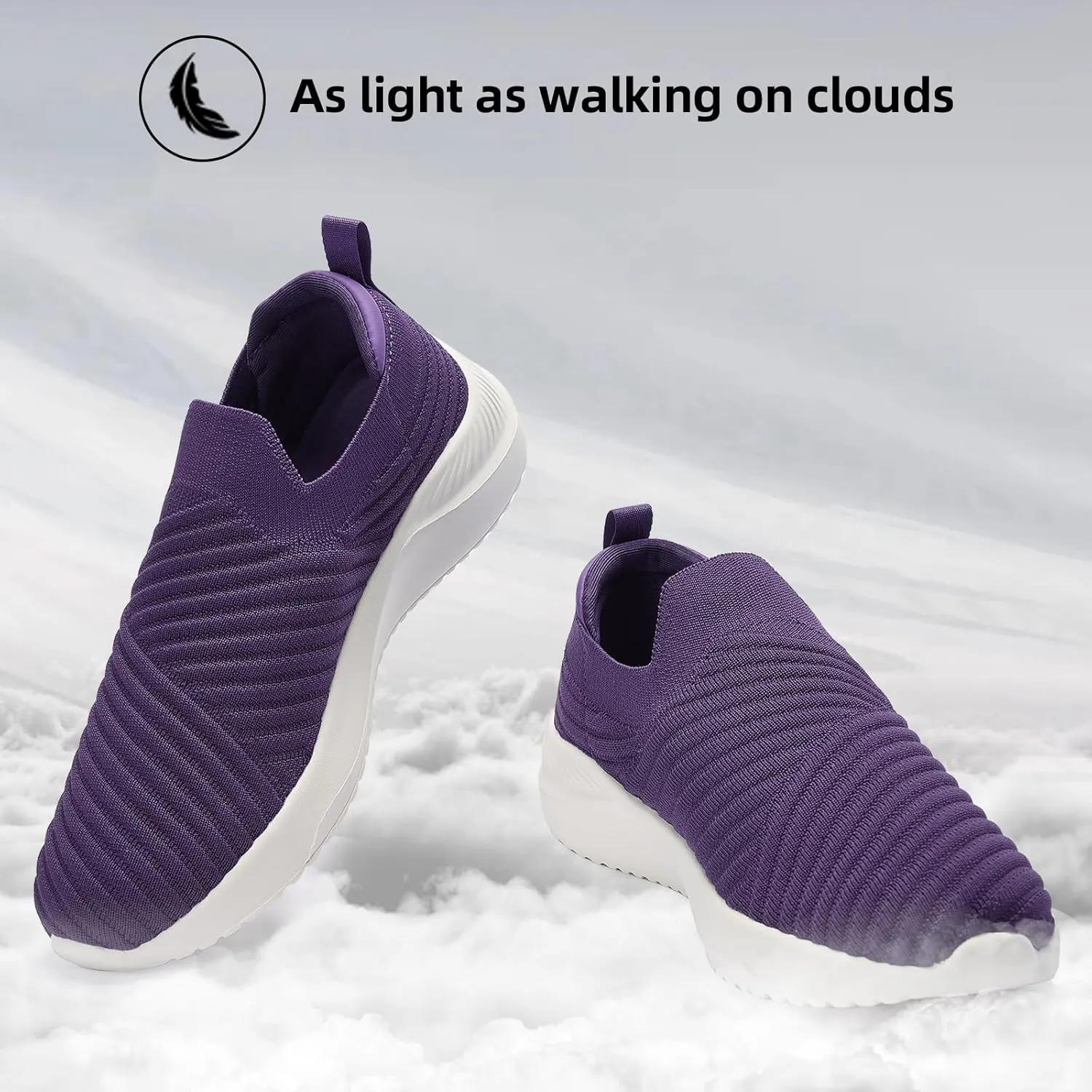 PPQ Womens Slip On Walking Shoes-Lightweight Comfort Breathable Travel Slip in Sneakers