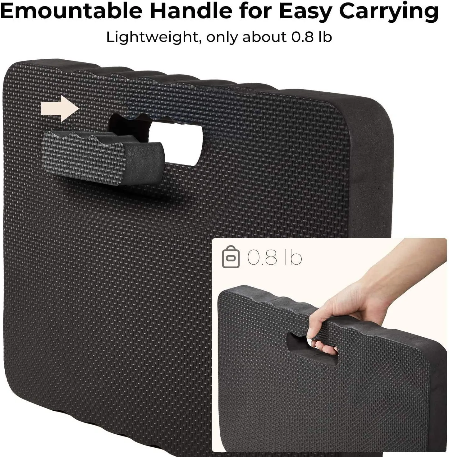 Premium Thick Kneeling Pad, Ohuhu 2-Pack Large Comfortable Gardening Knee Mat with 2 Different Surfaces, Extra Thick Knee Cushion Kneeler for Gardening Work Baby Bath Exercise Praying, 17x11x1.5'' Gifts for Fathers Day