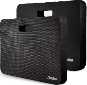 Premium Thick Kneeling Pad, Ohuhu 2-Pack Large Comfortable Gardening Knee Mat with 2 Different Surfaces, Extra Thick Knee Cushion Kneeler for Gardening Work Baby Bath Exercise Praying, 17x11x1.5'' Gifts for Fathers Day