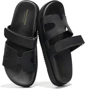 Project Cloud Genuine Leather Womens Sandals - Stylish & Comfy Sandals for Women Footwear with Memory Foam Insole - Slip-resistant Slides for Women (Mayven)