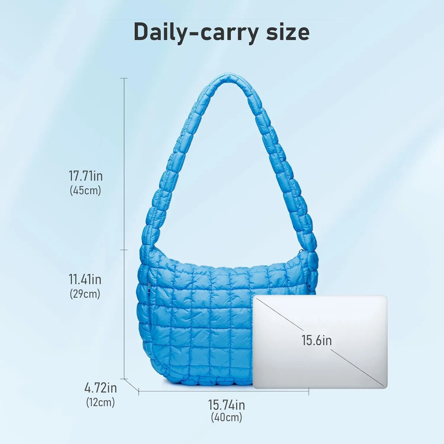 Puffer Bag for Women,Large Lightweight Quilted Tote Bag for Women Puffy Hobo Crossbody Handbags with Padding,Zip Pockets