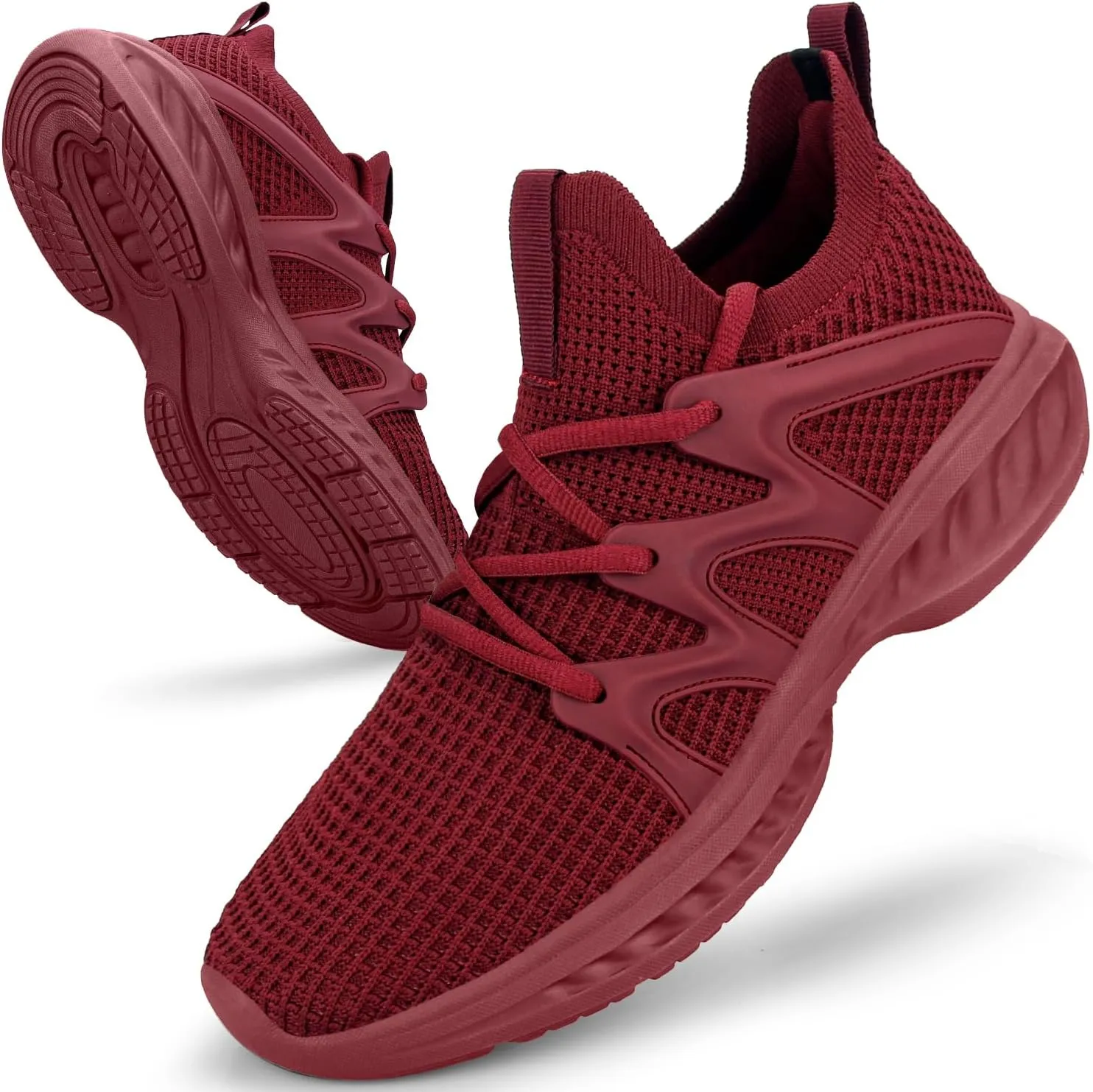 Pujcs Men's Slip on Walking Shoes Lightweight Breathable Non Slip Running Shoes Athletic Gym Tennis Shoes Sneakers for Men