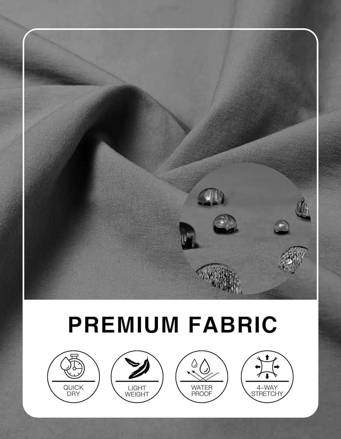PULI Men's Golf Shorts Dress Flat Front Hybrid 7 Inch Stretch Lightweight Quick Dry Chino Casual with Pockets