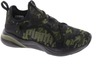 PUMA Softride Rift Slip On Camo Jr Sneaker Boys Youth Slip On M US Big Kid BlackGrapeDark GreenCamouflage