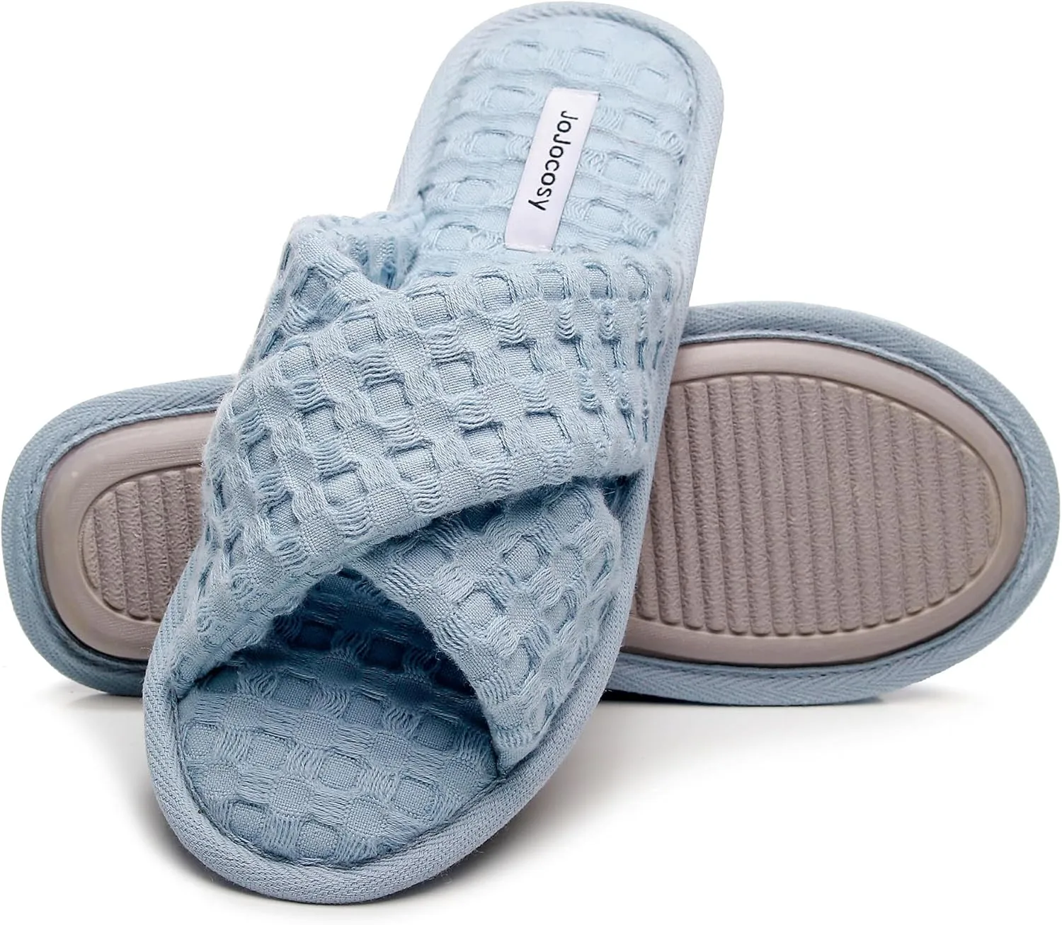 Pure Cotton Women’s Comfy Memory Foam Cross-bond Slide Slippers
