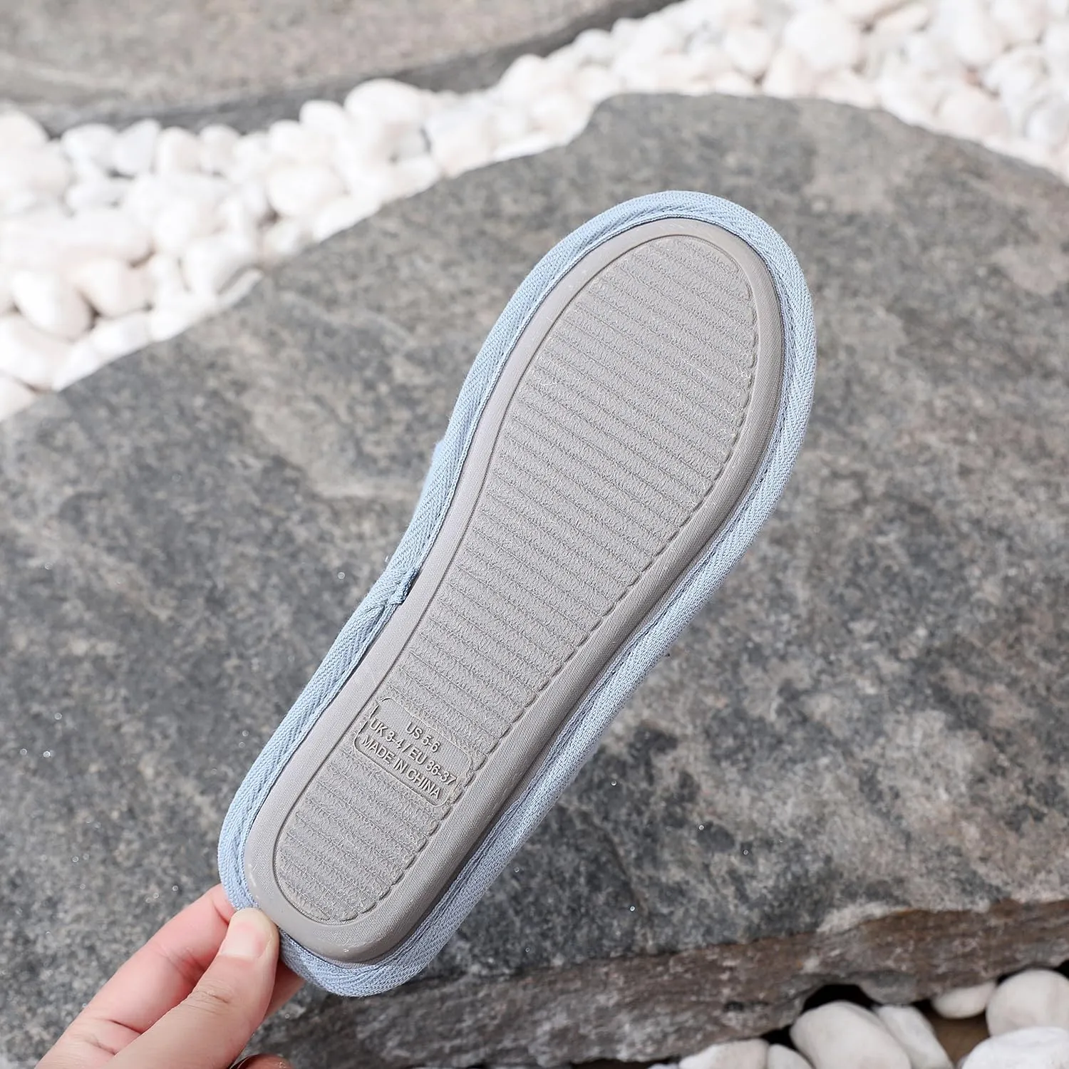 Pure Cotton Women’s Comfy Memory Foam Cross-bond Slide Slippers