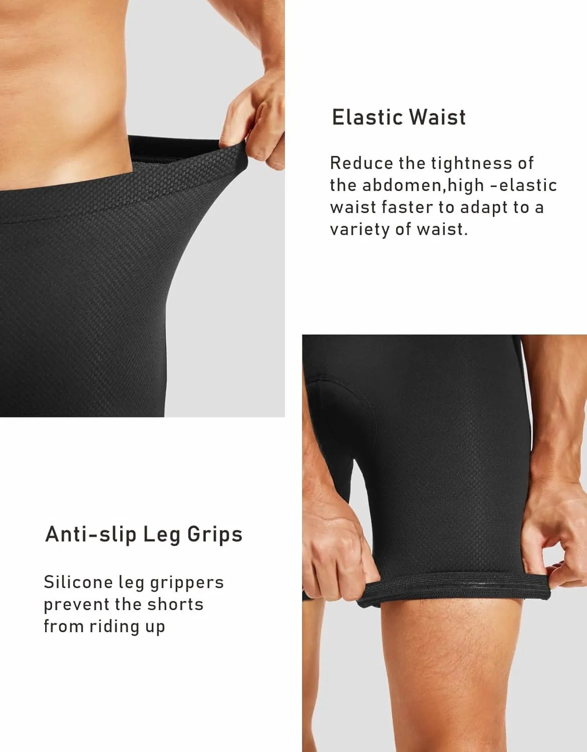 qualidyne Men's Cycling Underwear 4D Padded Bike Shorts MTB Liner Bicycle Undershorts Biking Underpants Breathable