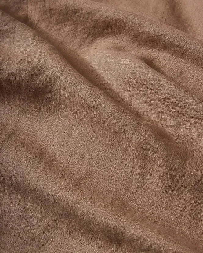 Ravello linen flat sheet biscuit