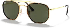 Ray-Ban The Marshal II RB3648M Hexagonal Sunglasses for Men for Women   BUNDLE With Designer iWear Complimentary Eyewear Kit