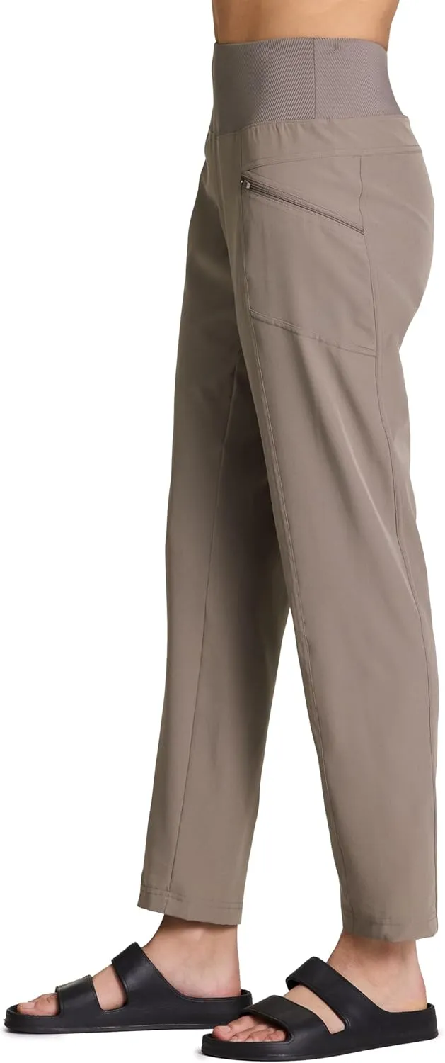 RBX Active Women's Ankle Pant, Lightweight Quick Drying Stretch Woven Casual Weekend Pant with Pockets