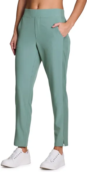 RBX Women's Ankle Pant, Quick Drying Lightweight Stretch Woven Flat-Front Straight Leg Pants