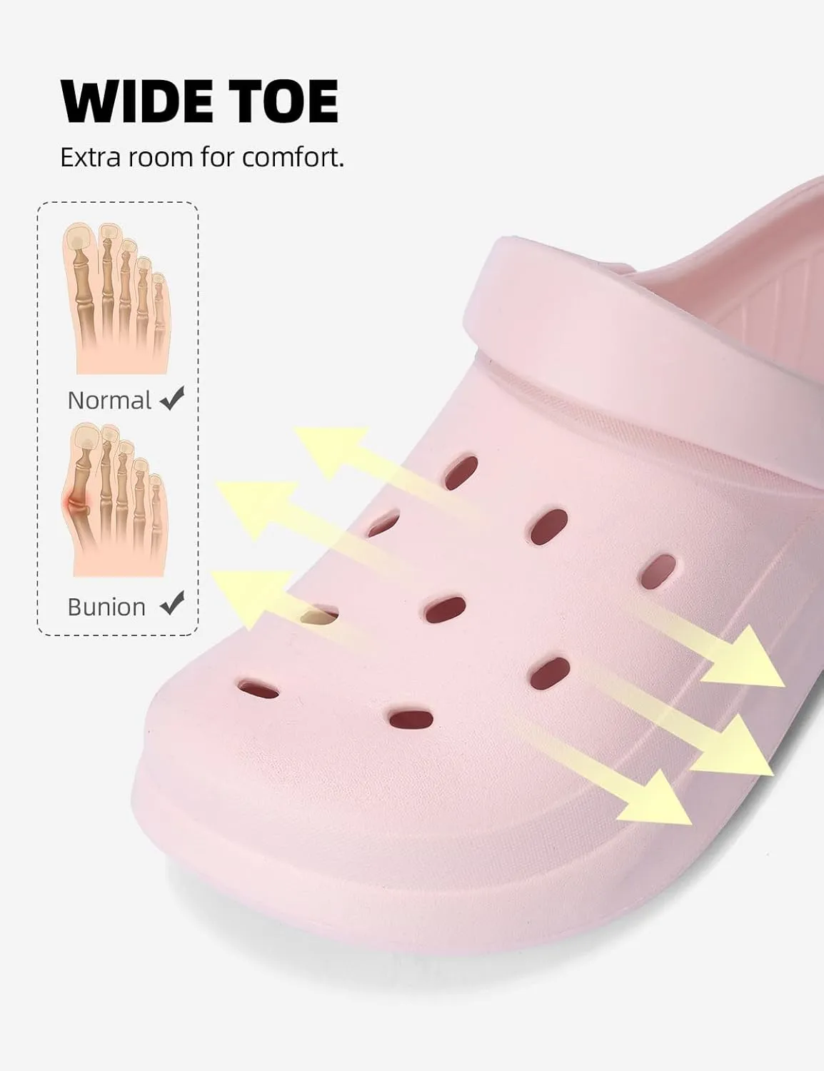 RCEBOT Unisex Garden Clogs Breathable Quick Drying Garden Shoes with Arch Support for Men and Women