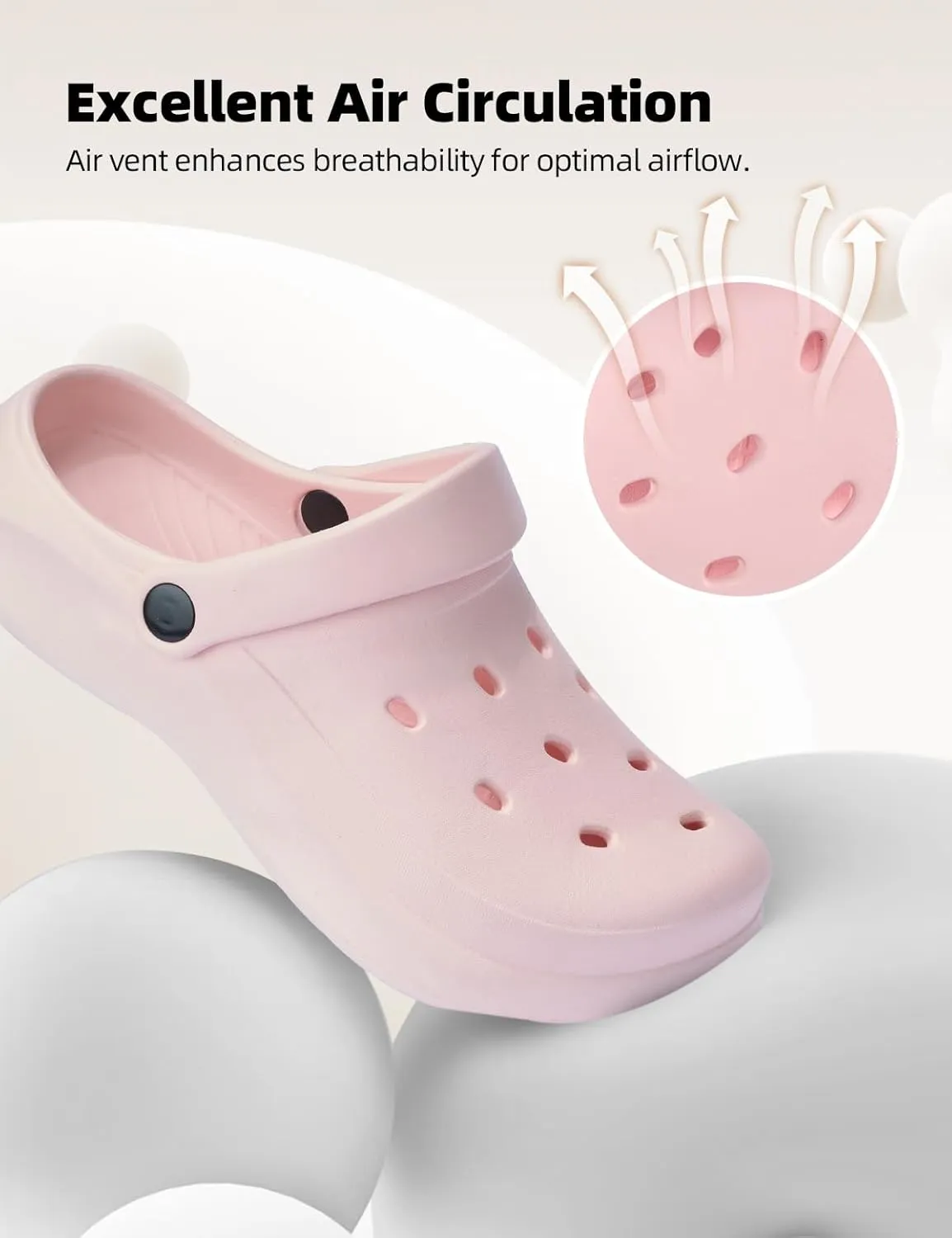 RCEBOT Unisex Garden Clogs Breathable Quick Drying Garden Shoes with Arch Support for Men and Women