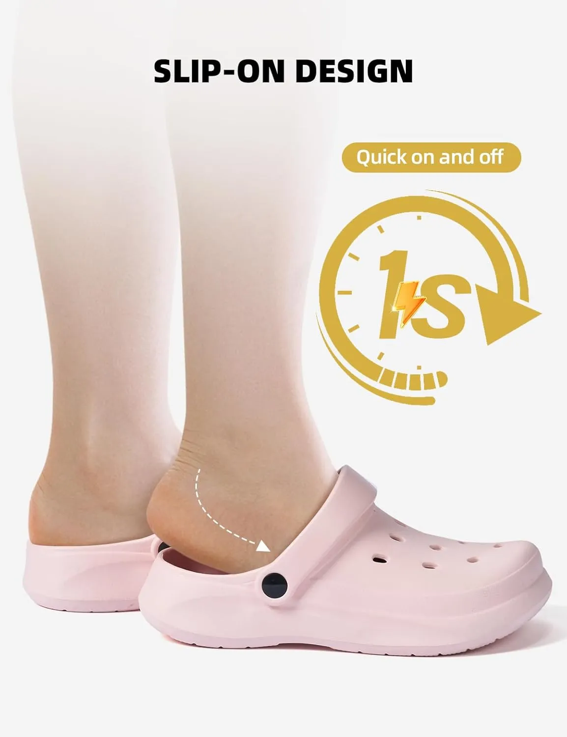 RCEBOT Unisex Garden Clogs Breathable Quick Drying Garden Shoes with Arch Support for Men and Women
