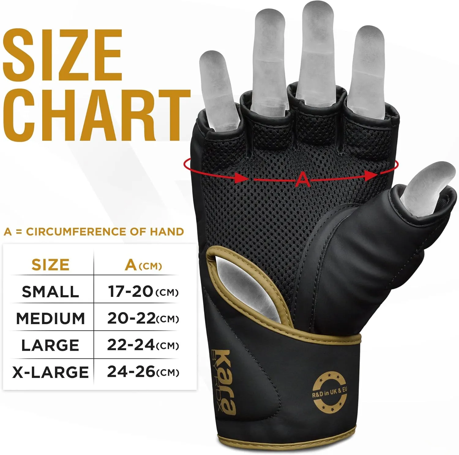 RDX MMA Gloves Grappling Sparring, Pre-Curved Mixed Martial Arts Mitts Men Women Boxing Gloves, Maya Hide Leather Kara Cage Fighting Workout, Combat Sports Training, Muay Thai, Punching Bag Kickboxing