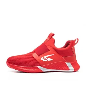 Red Slip-On Safety Shoes - Comfortable and Breathable
