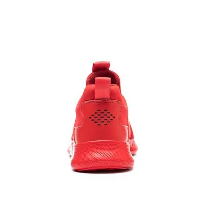 Red Slip-On Safety Shoes - Comfortable and Breathable